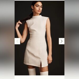 Anthropologie mock neck sleeveless seamed dress size XS